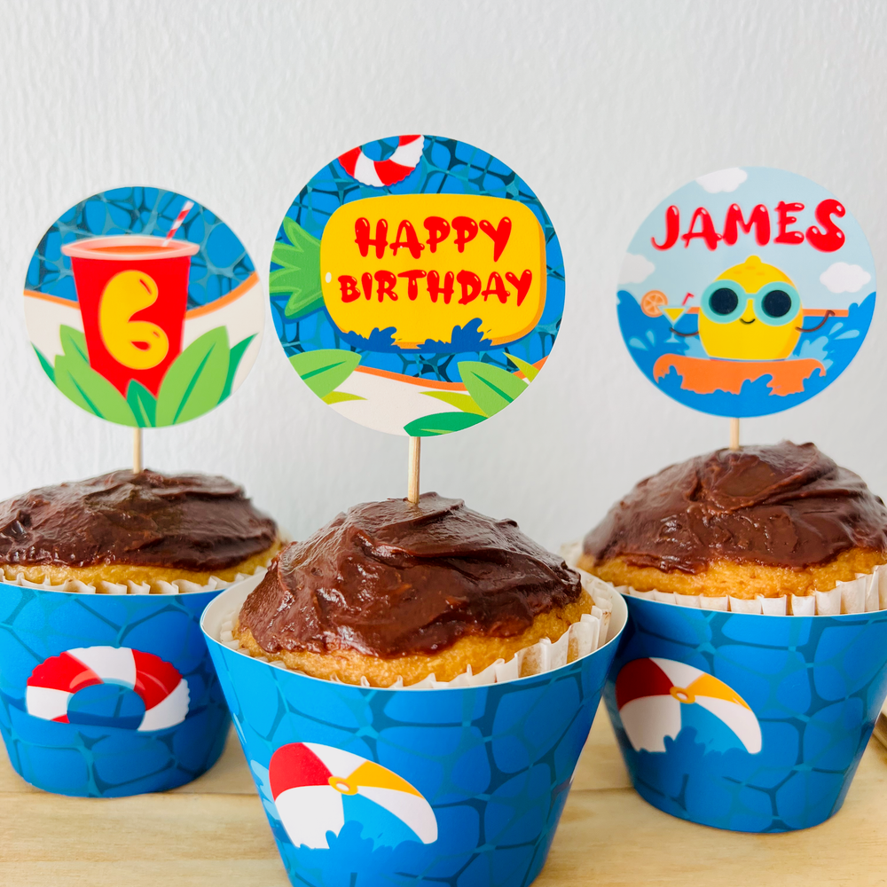 Pool Cupcake Wrappers