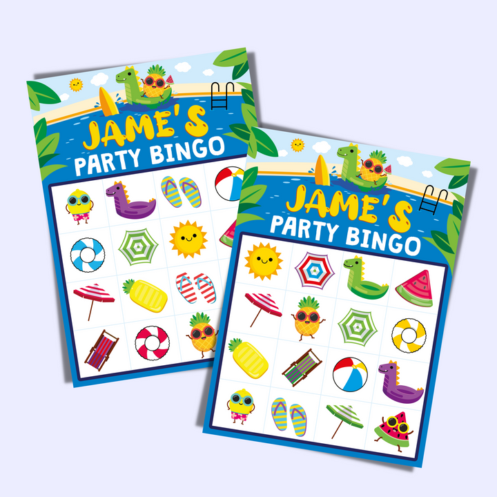 Pool Party Bingo Game