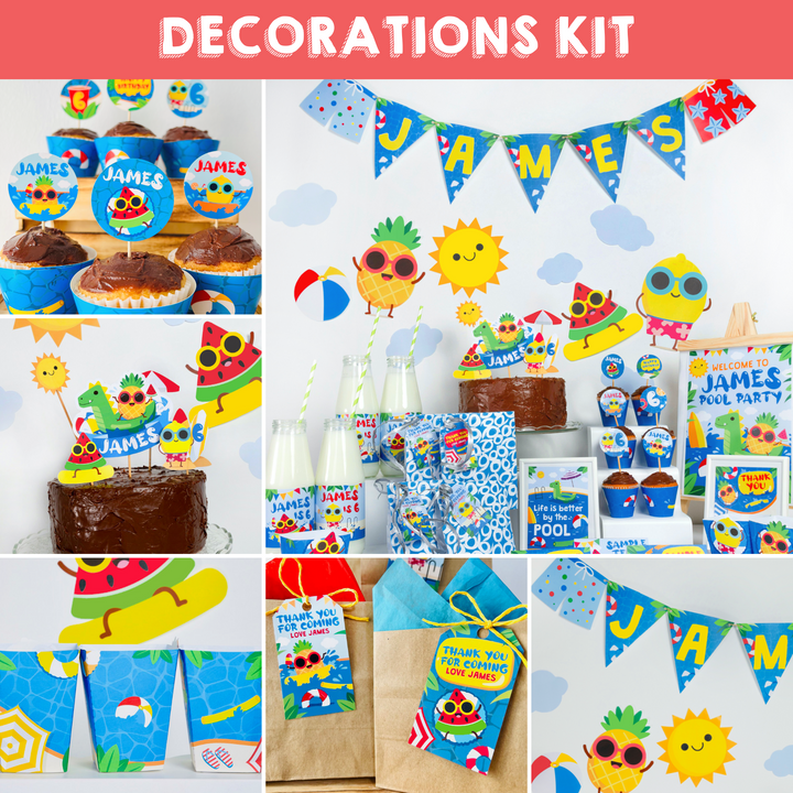 Pool Party Decorations Kit