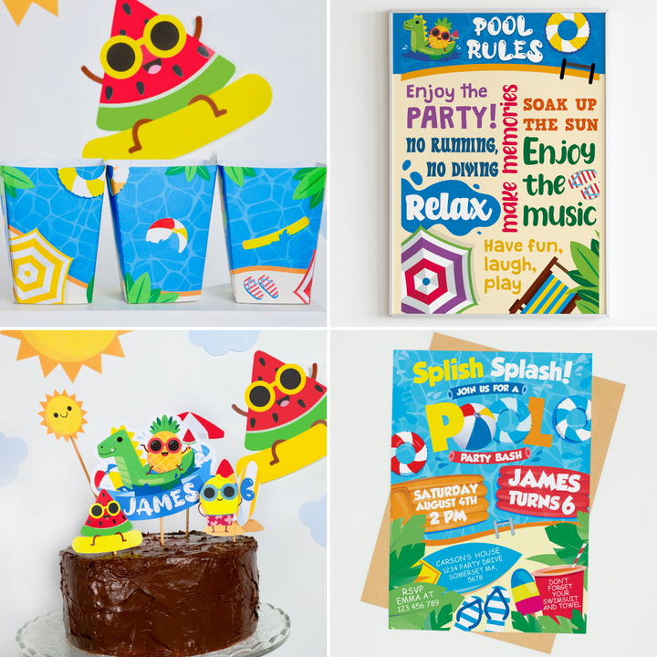 Pool Party Decorations Kit