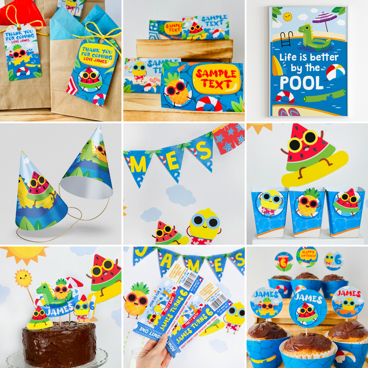 Pool Party Decorations Kit