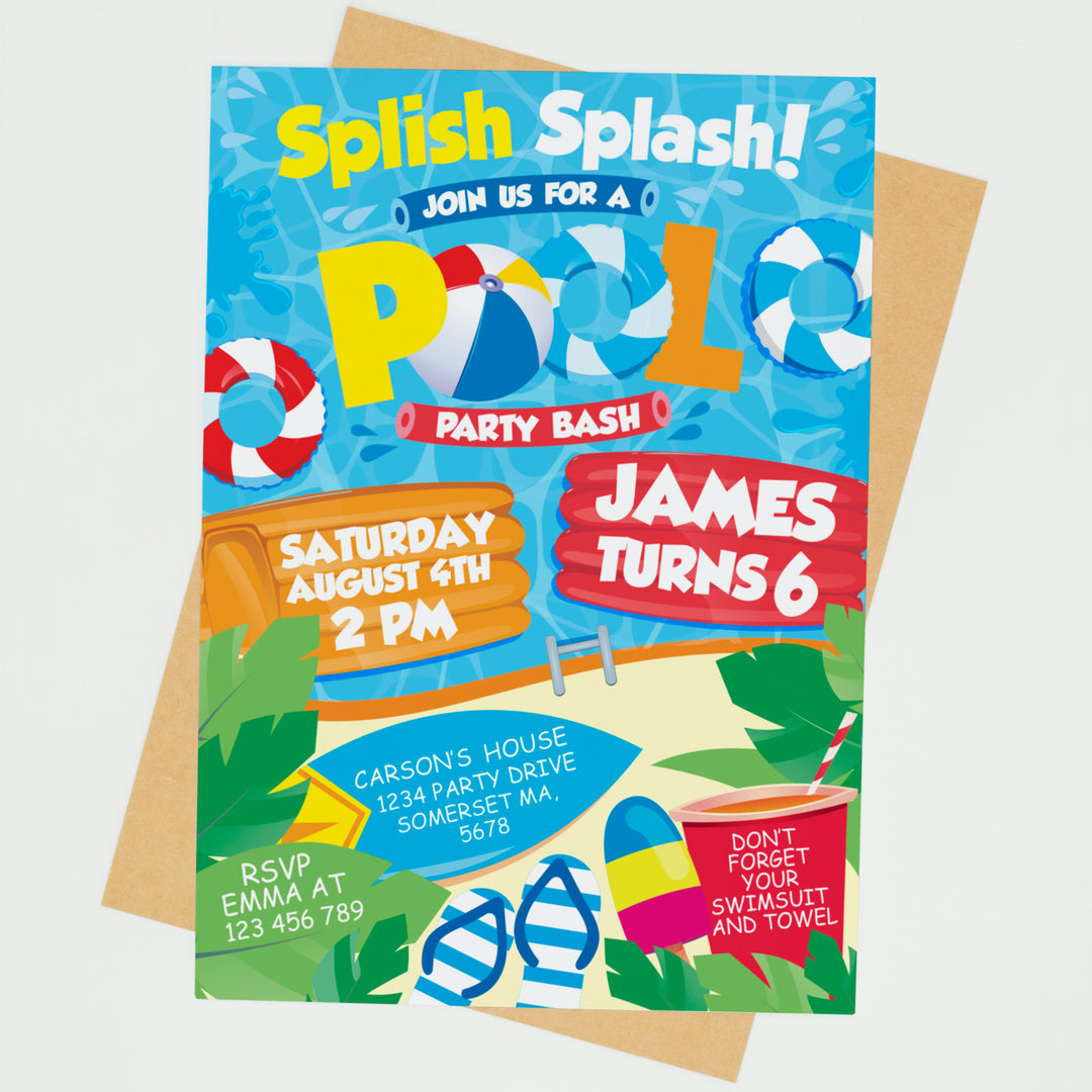 Pool Party Invitation