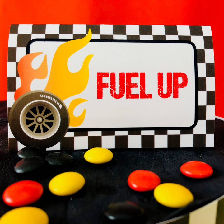 Race Car Food Label