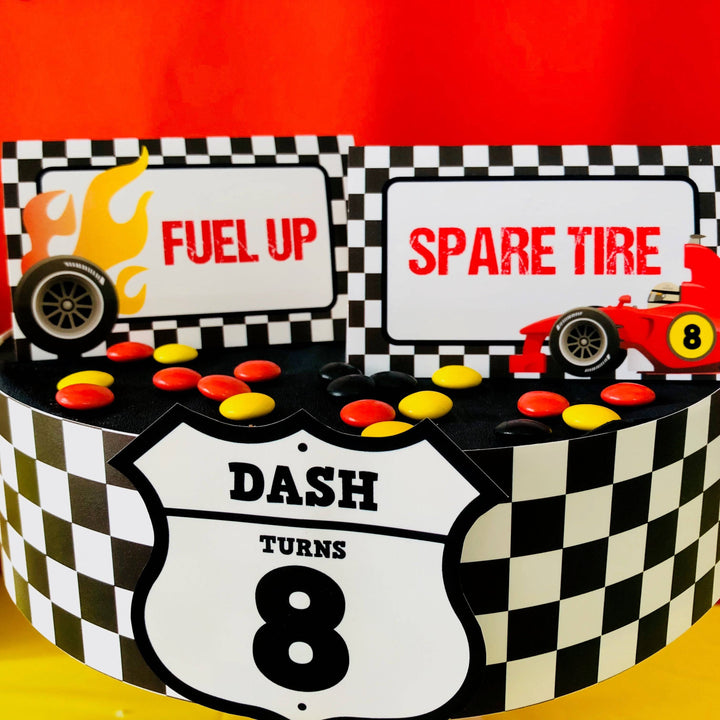 Race Car Food Labels