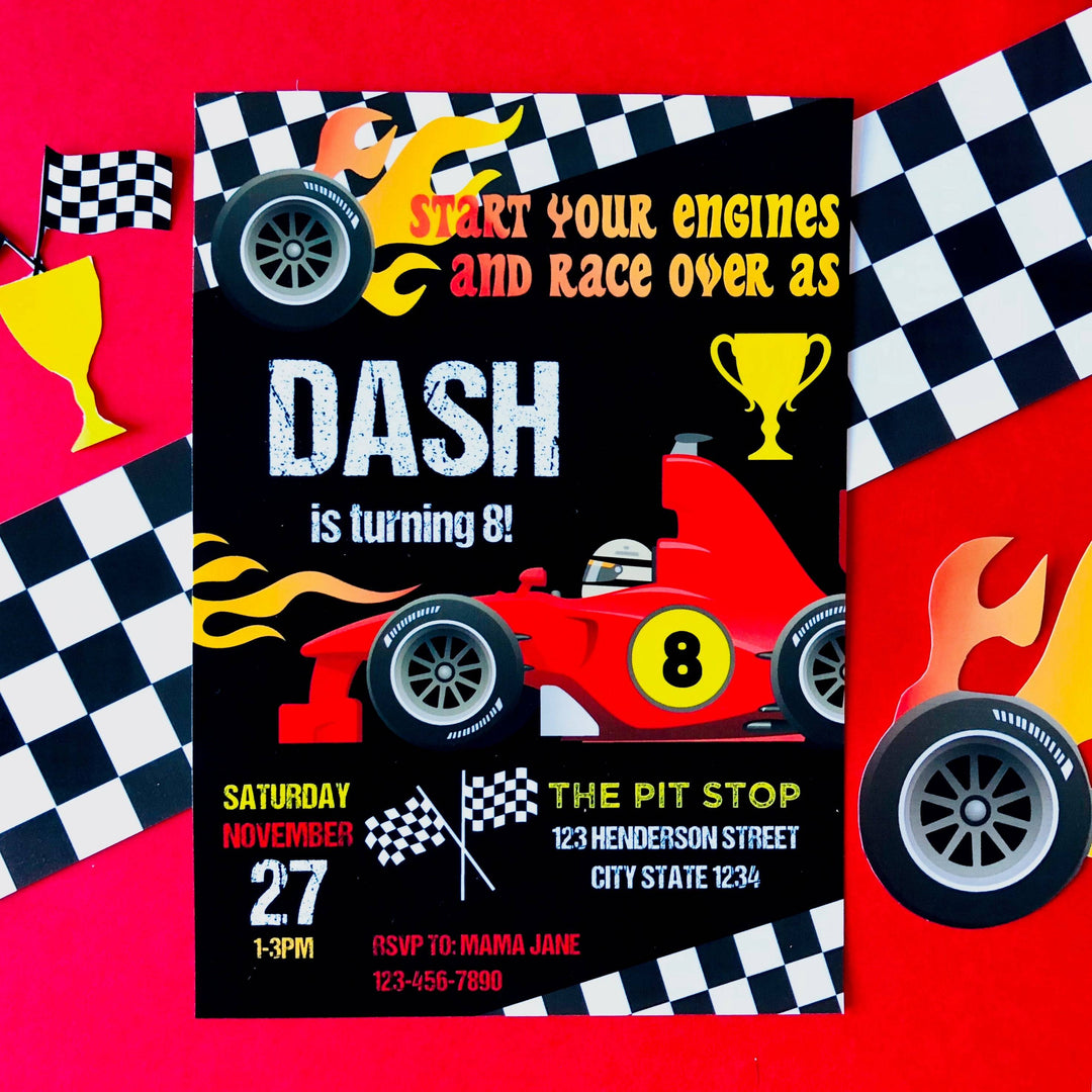 Race Car Invitation