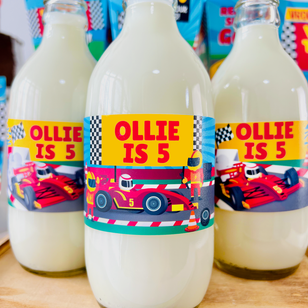 Racing Car Bottle Wrappers