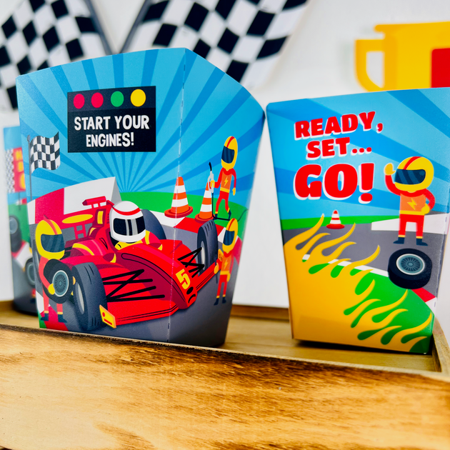 Racing Car Party Favor Boxes Printable Pigsy Party PigsyParty