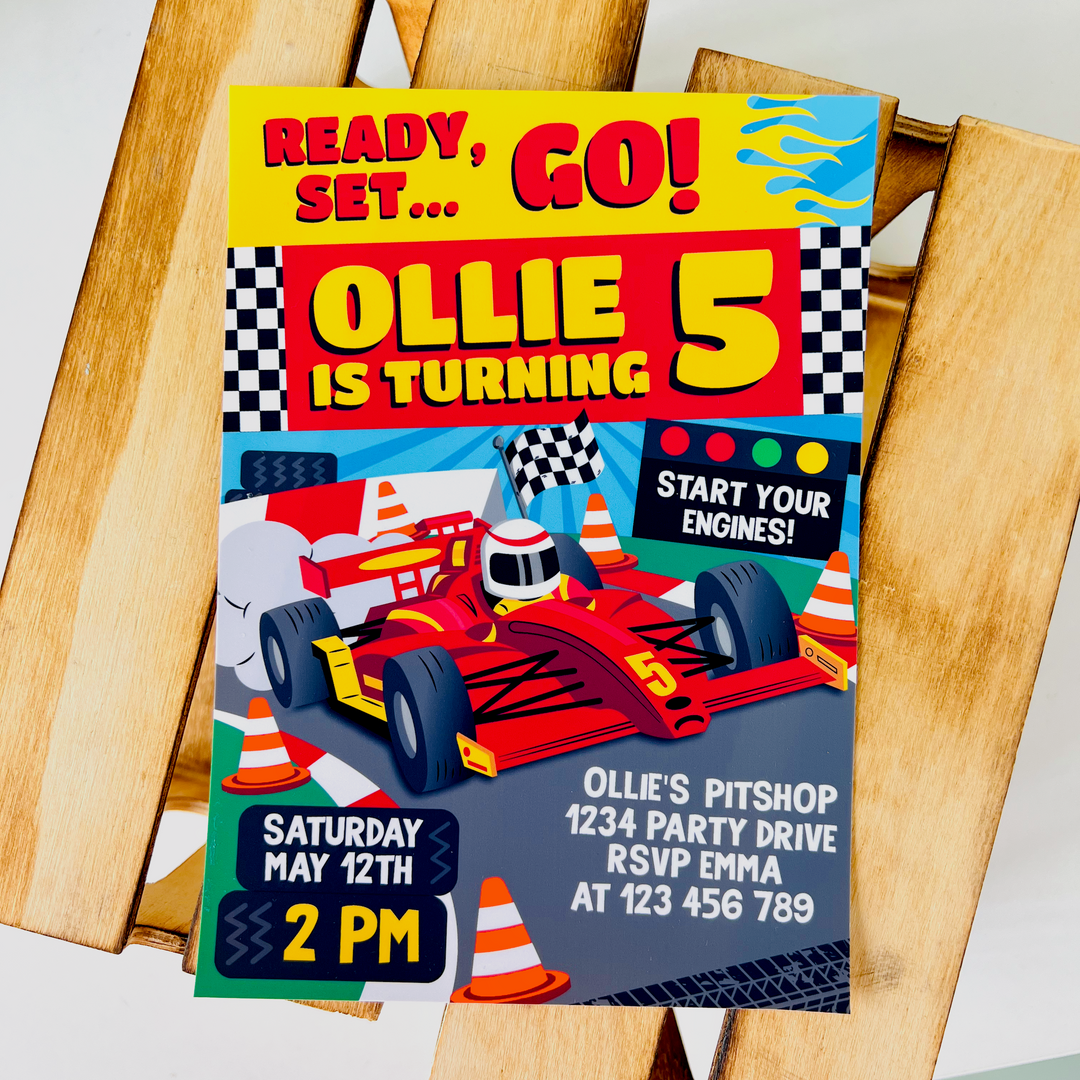 Racing Car Invitation