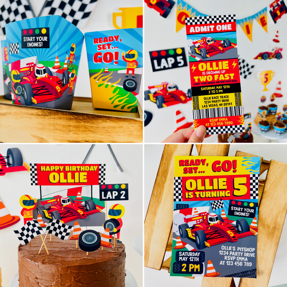 Racing Car Party Decorations Kit