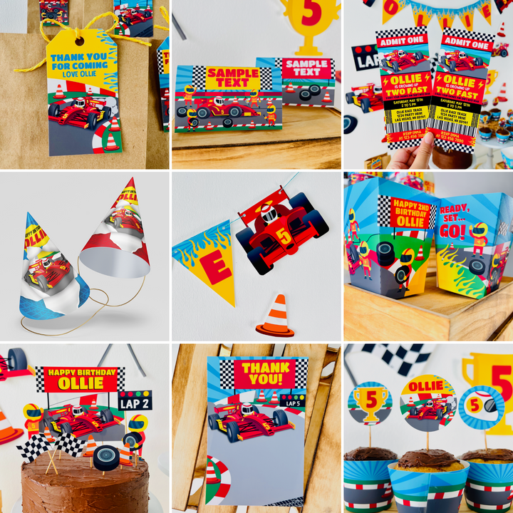 Racing Car Party Decorations Kit
