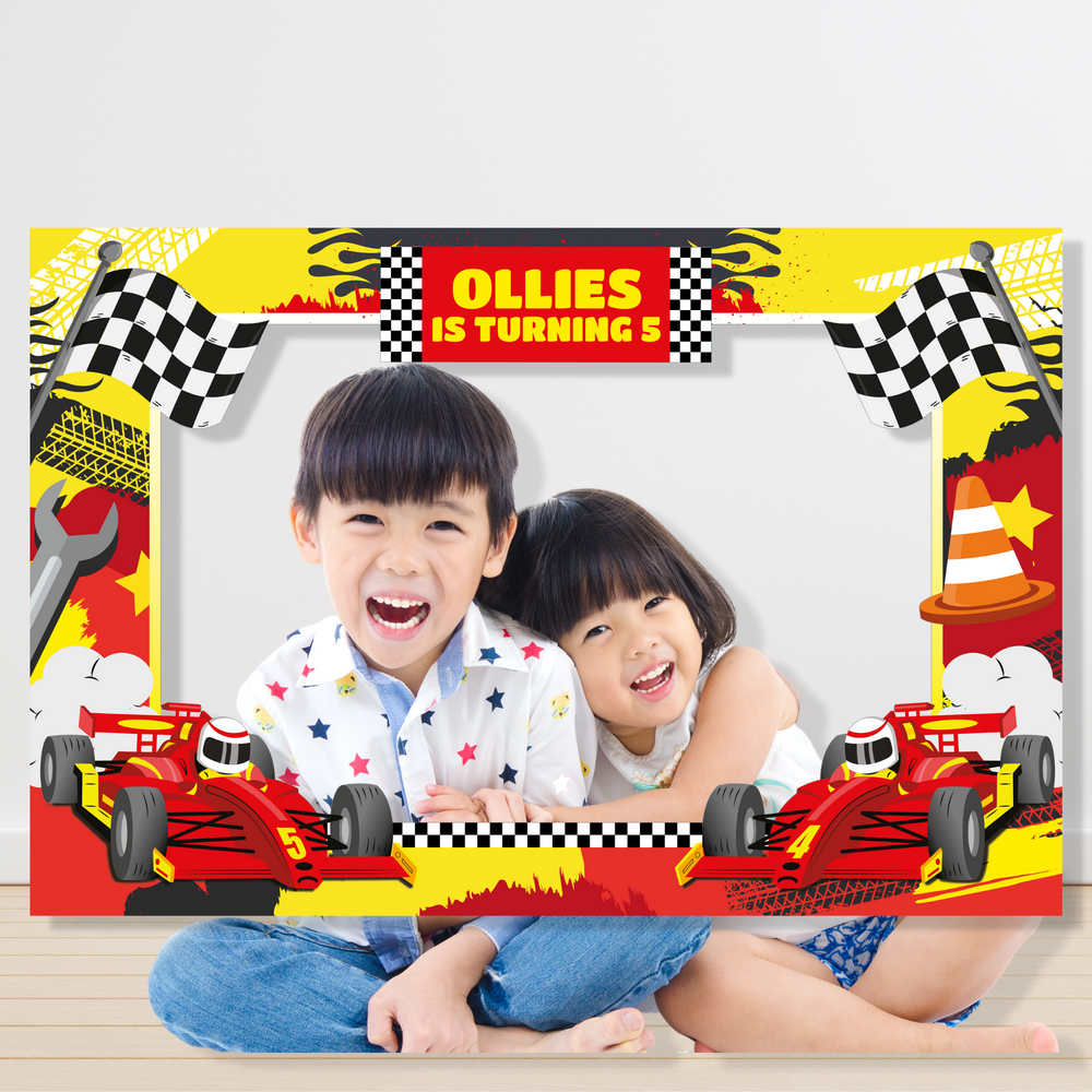 Racing Car Photo Booth Frame