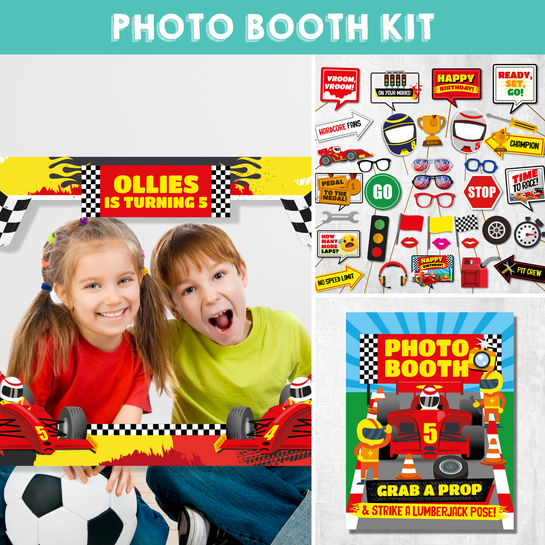 Racing Car Photo Booth Kit