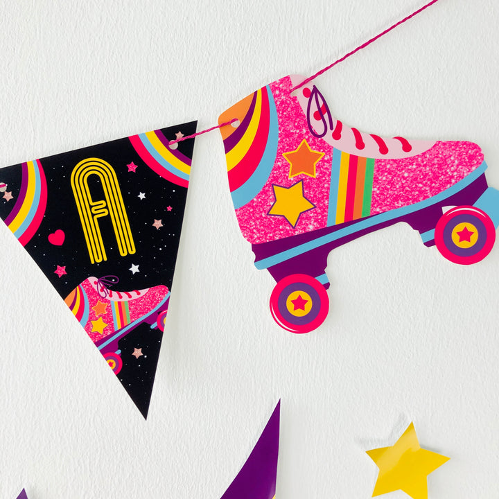 Rollerskating Birthday Banner