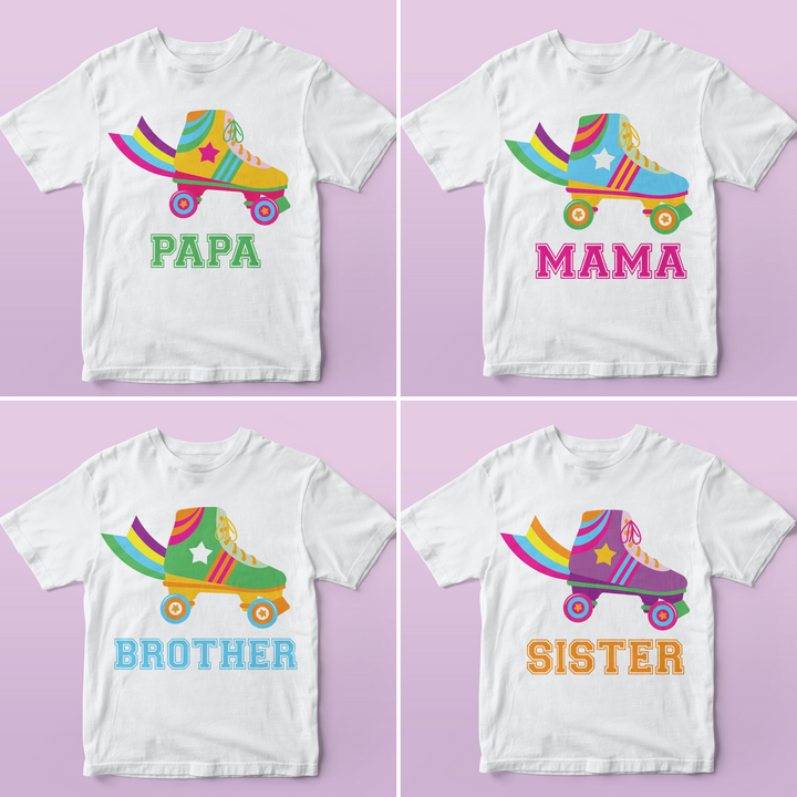 Rollerskating Birthday Shirt Designs
