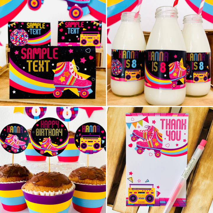 Rollerskating Party Decorations Kit