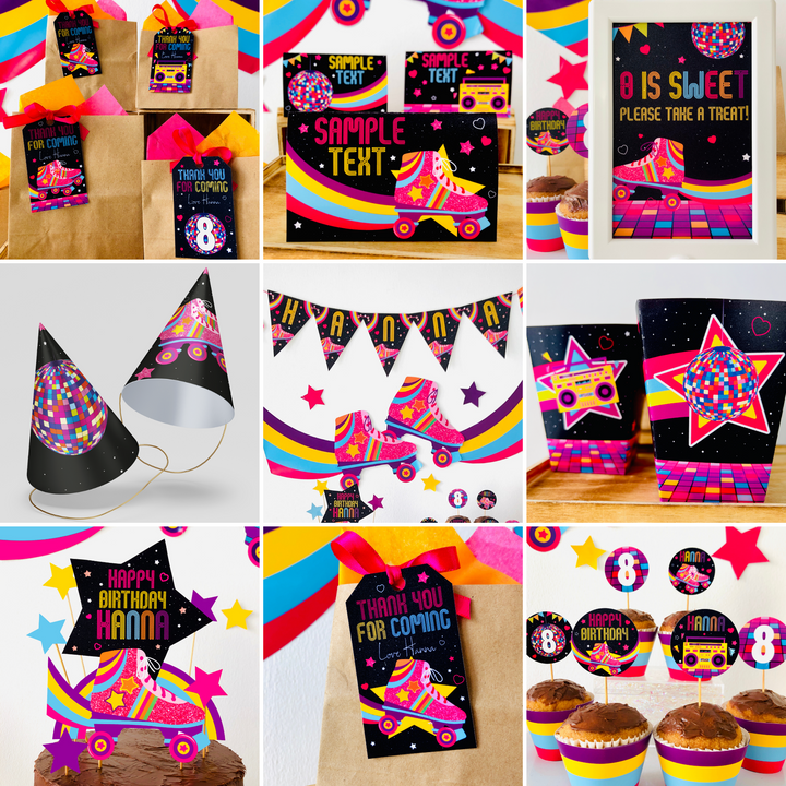 Rollerskating Party Decorations Kit