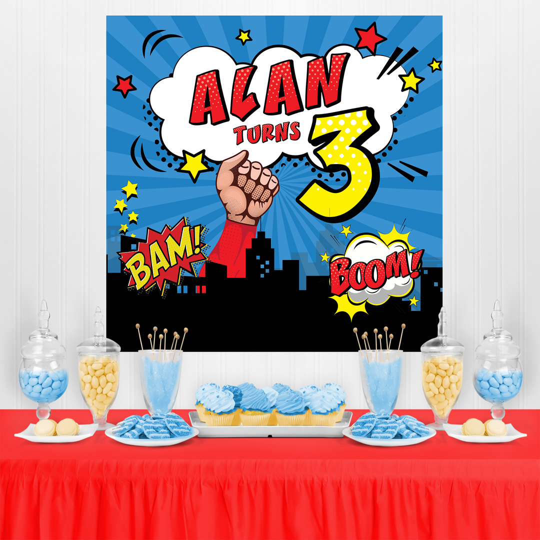 Superhero Backdrop Printable