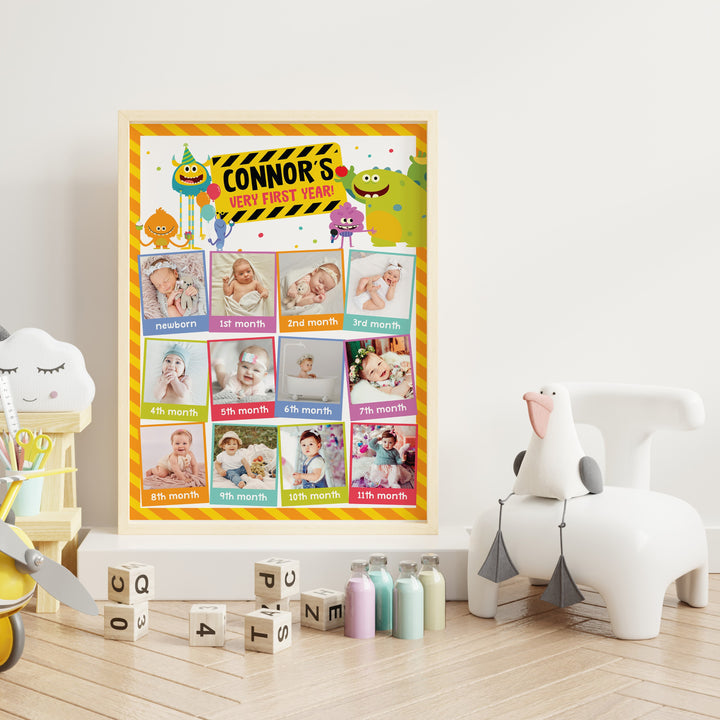 Super Simple Monsters Birthday Milestone Photo Board