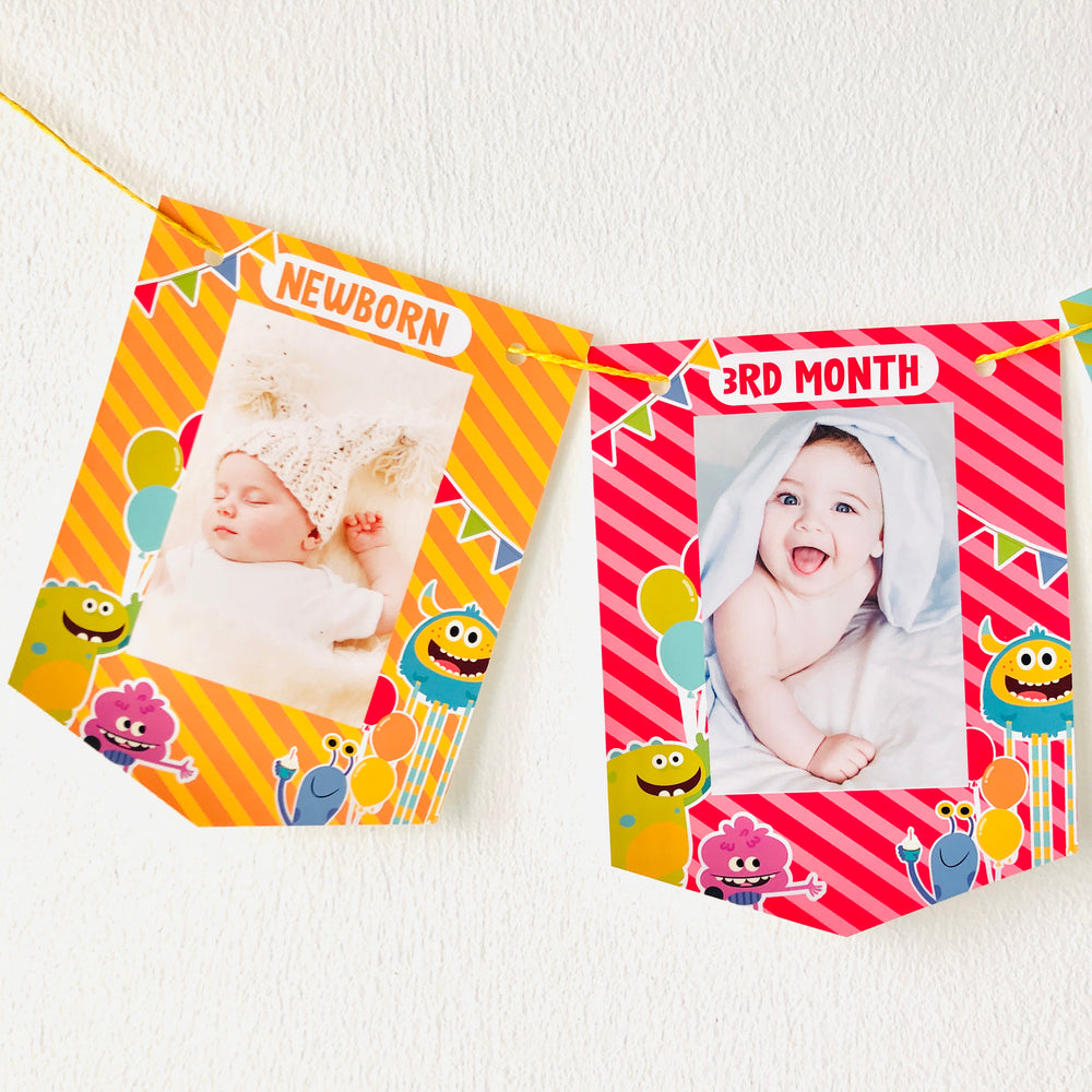 Super Simple Monsters Baby Monthly Milestone Banner
