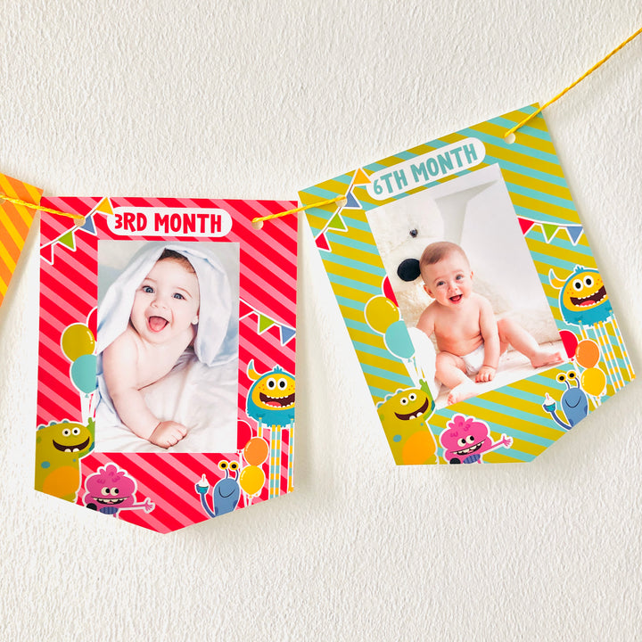 Super Simple Monsters Baby Monthly Milestone Banner