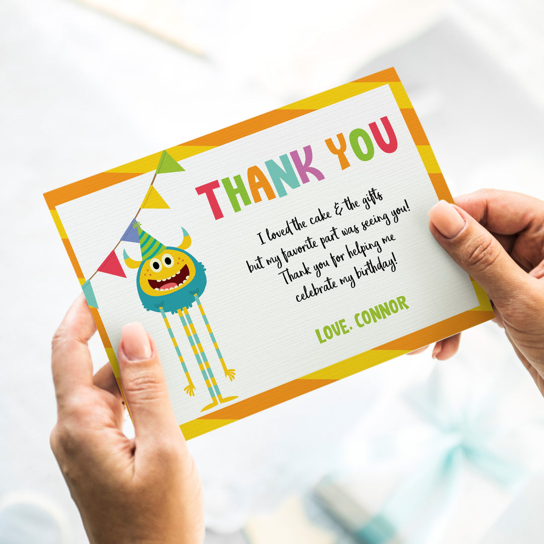 Super Simple Monsters Birthday Thank You Card