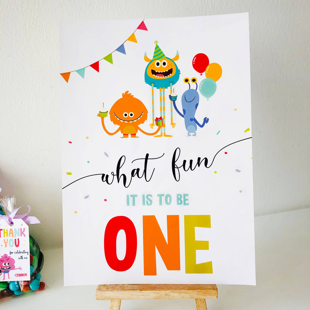 Super Simple Monsters Party Sign
