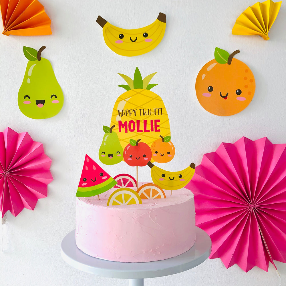 Tutti Frutti Cake Toppers