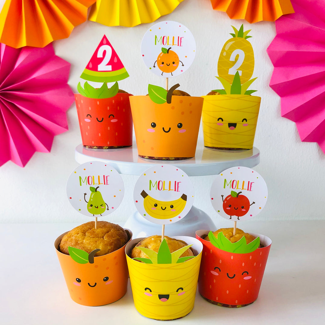 Tutti Frutti Cupcake Toppers