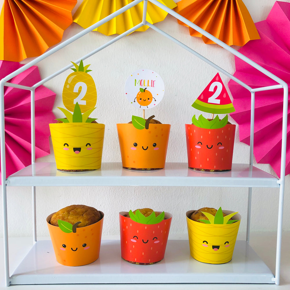 Tutti Frutti Cupcake Wrappers
