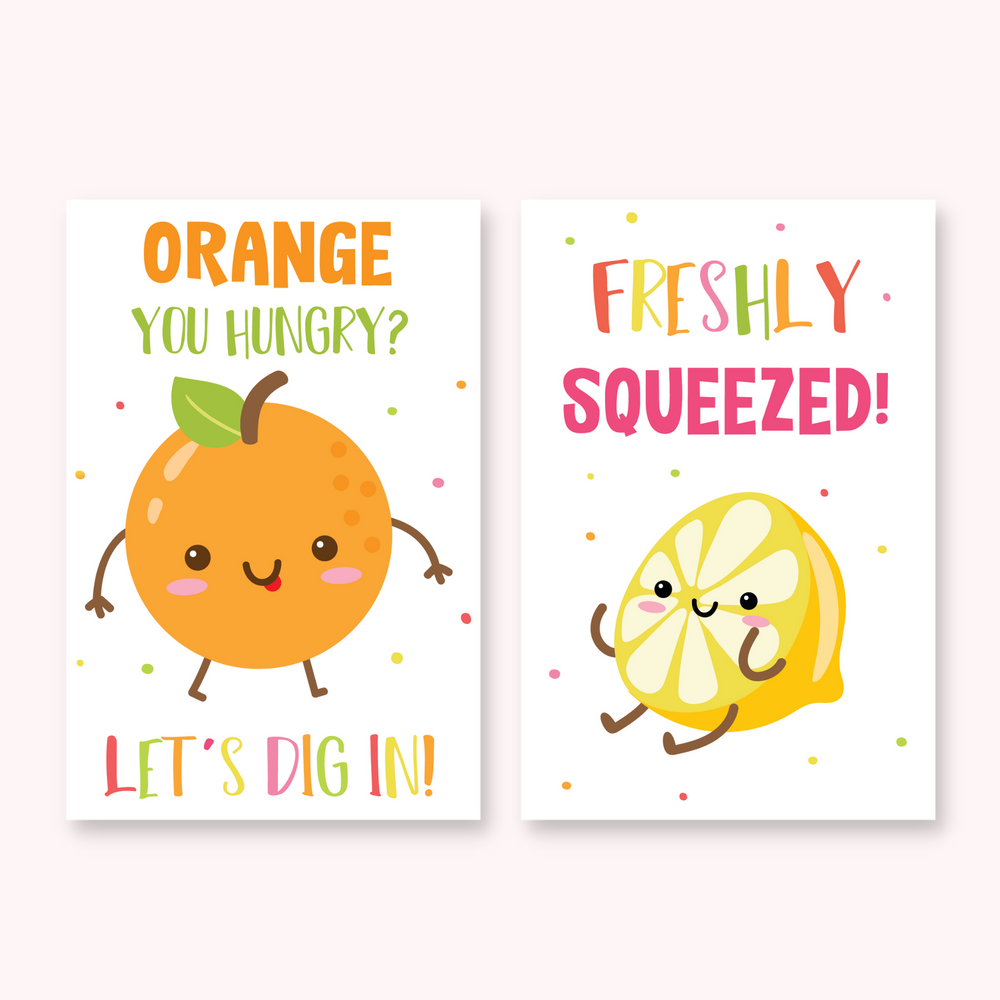 Tutti Frutti Party Sign Orange and Lemon