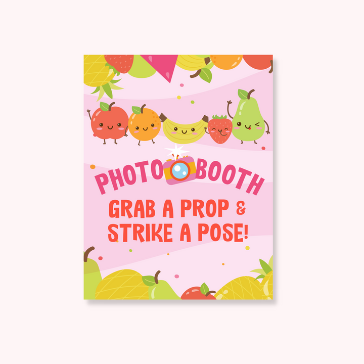 Tutti Frutti Photobooth Display Sign