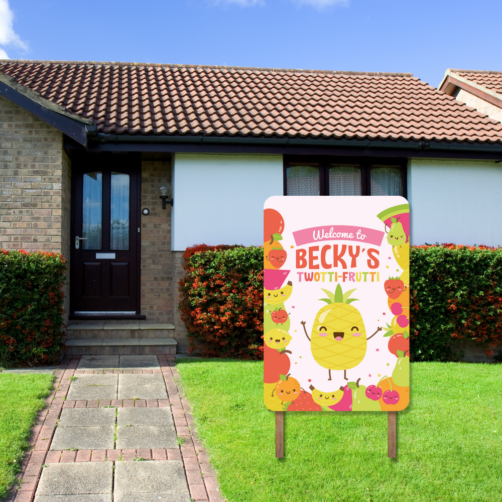 Tutti Frutti Portrait Yard Sign