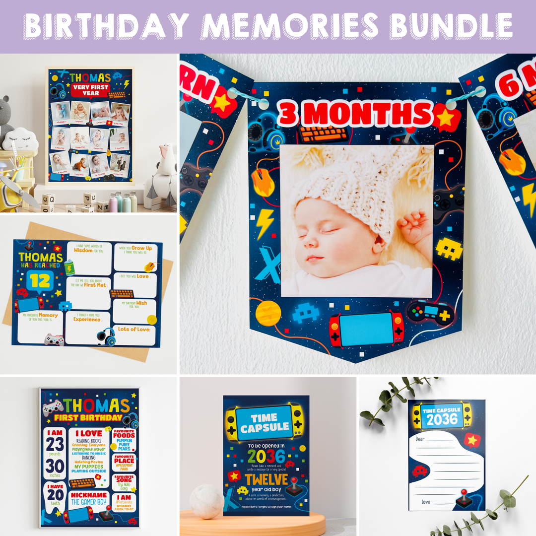 Video Game Birthday Memories Bundle