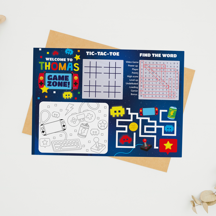 Video Game Coloring Place Mat