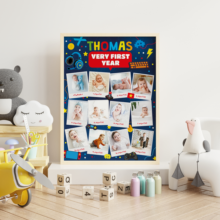 Video Game Milestone Photo Board