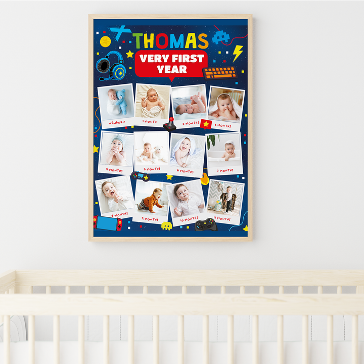 Video Game Milestone Photo Board