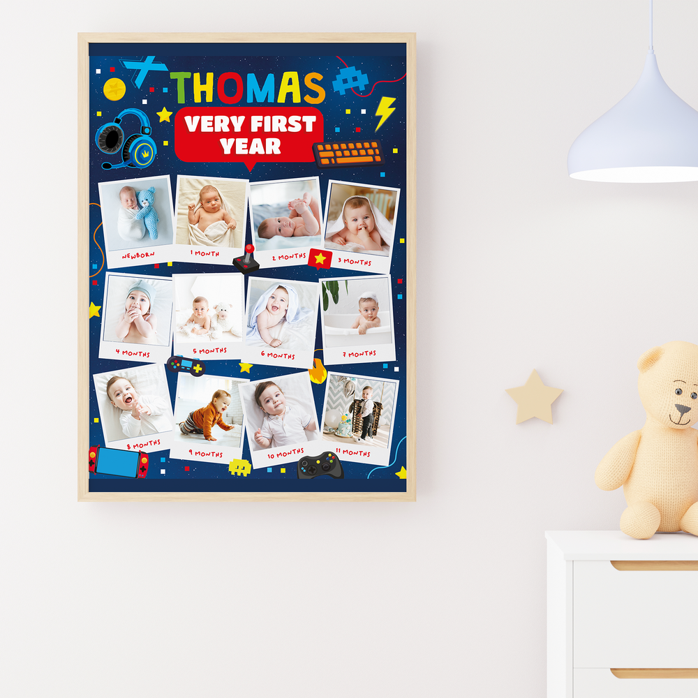 Video Game Milestone Photo Board