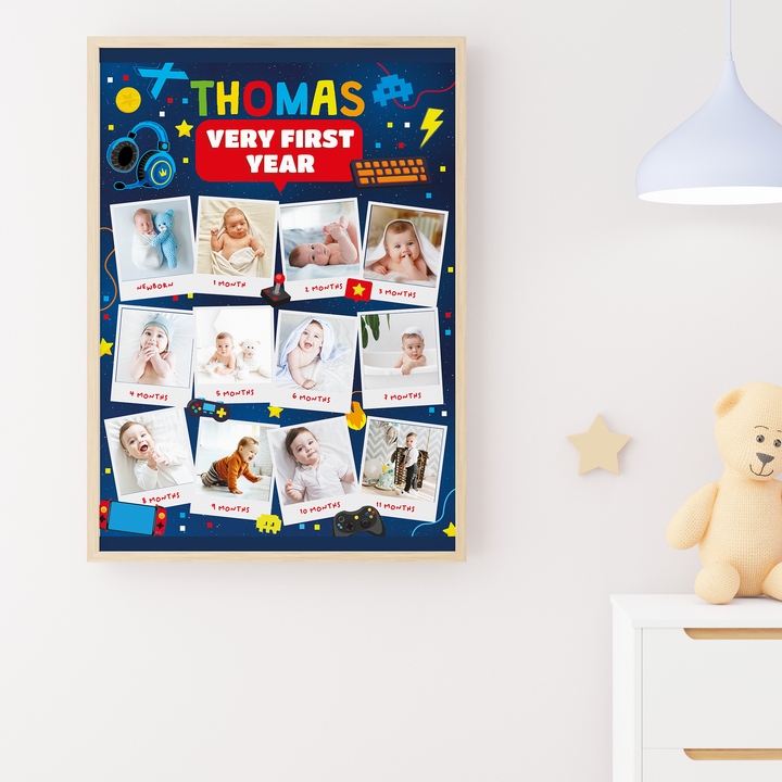 Video Game Milestone Photo Board