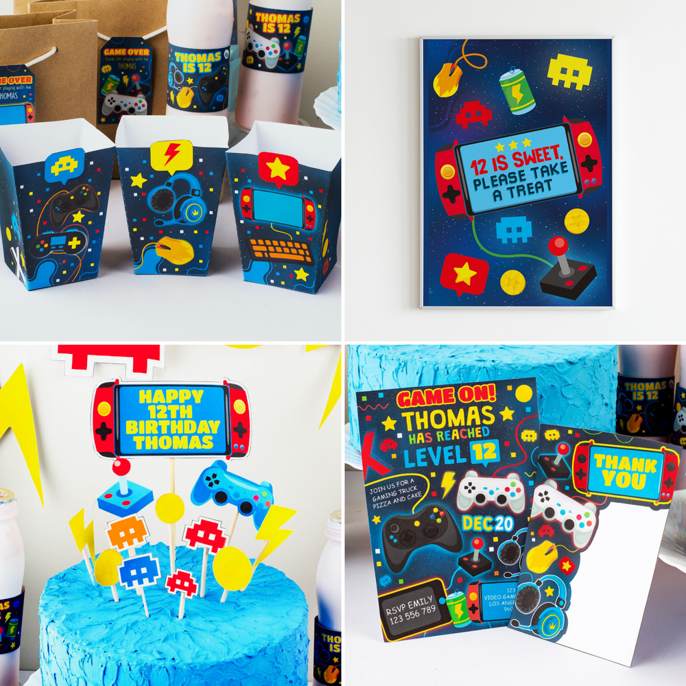 Video Game Party Decorations Kit
