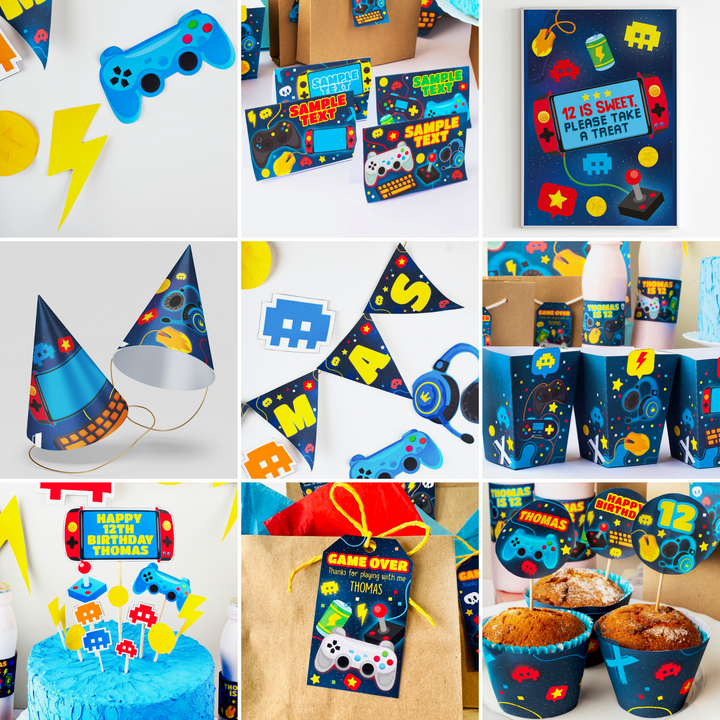Video Game Party Decorations Kit