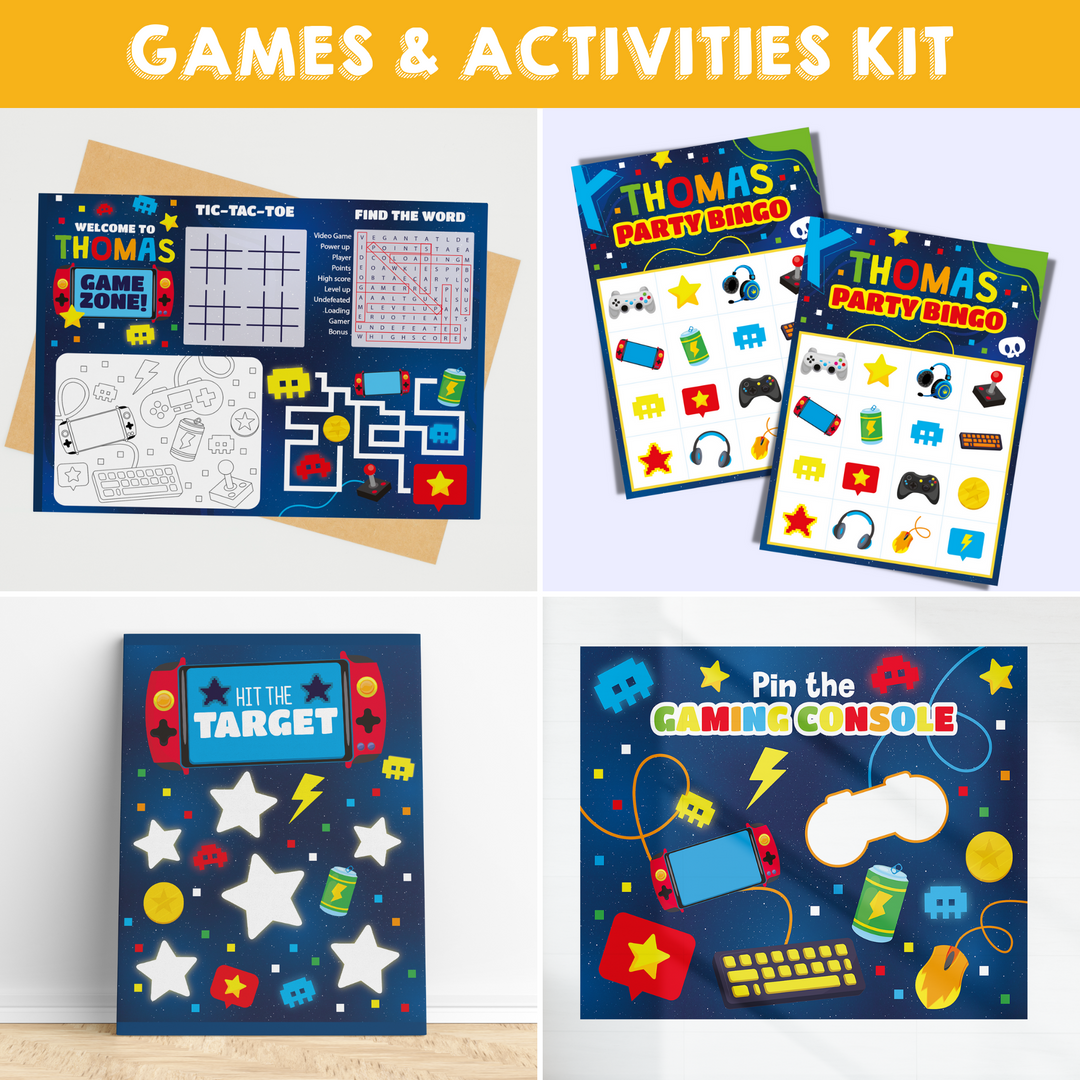 Video Game Party Games & Activities Kit