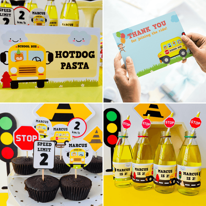 Wheels on the Bus Birthday Party Decor Kit