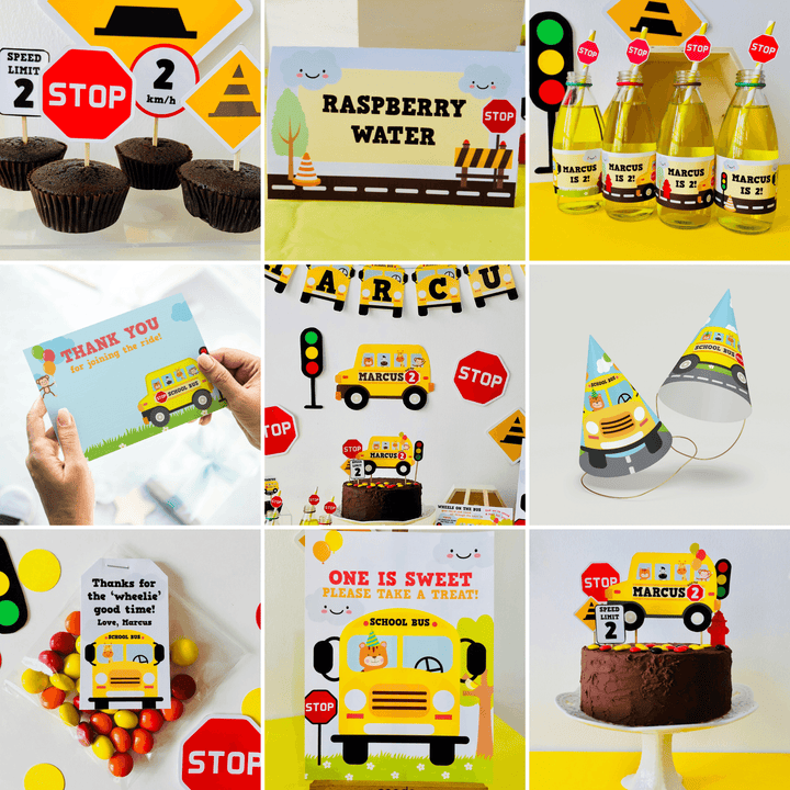 Wheels on the Bus Birthday Party Decorations