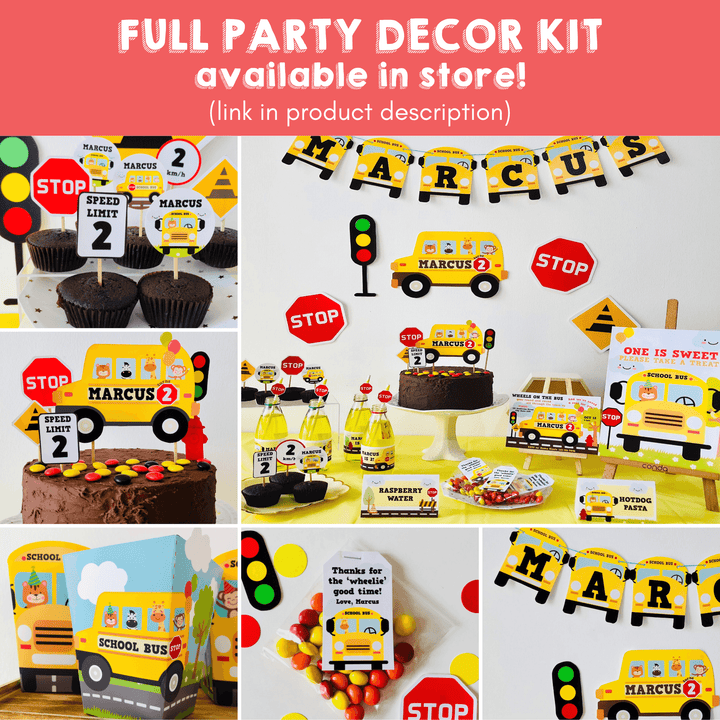 Wheels on the Bus Full Party Decoration Kit