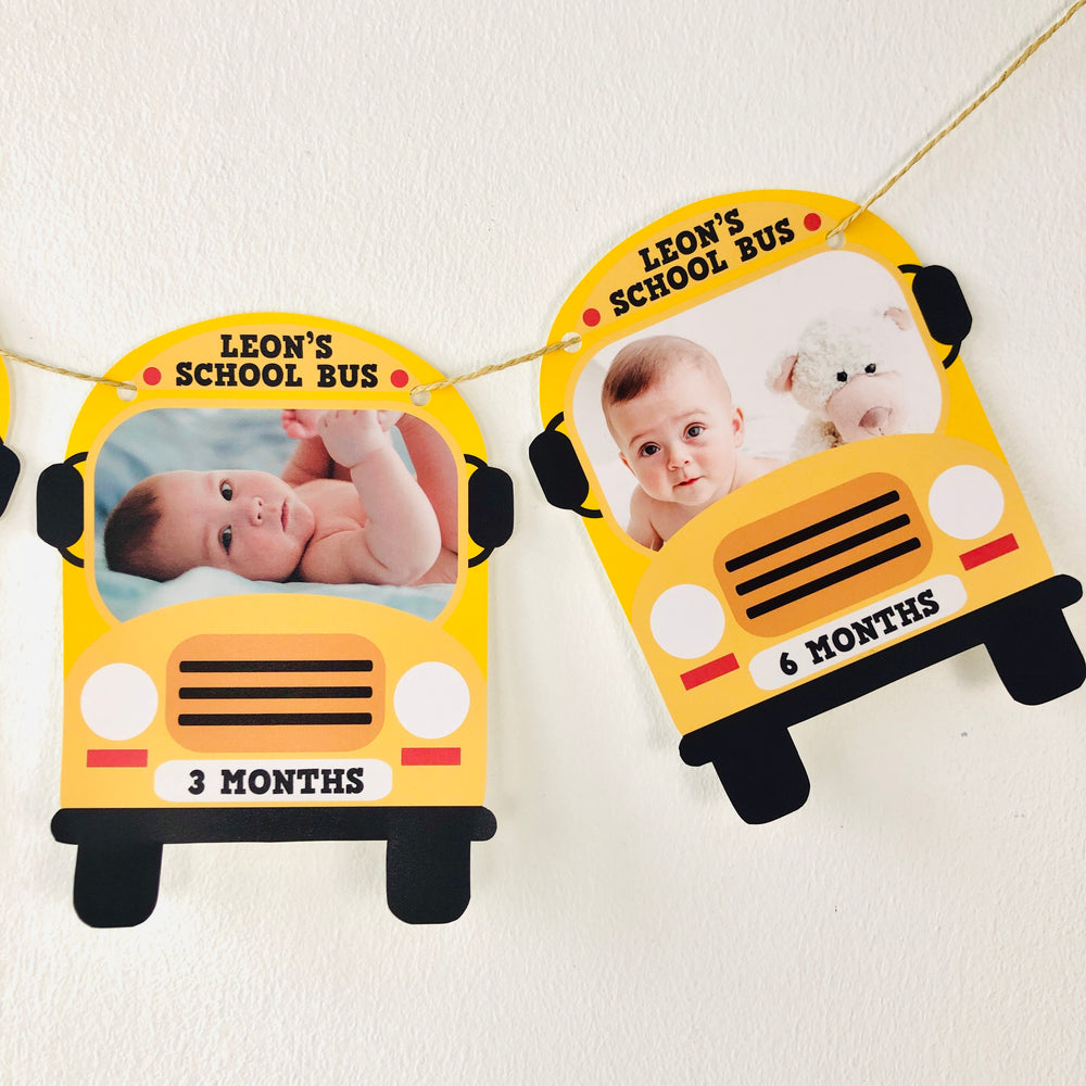 Wheels on the Bus Photo Banner Printable