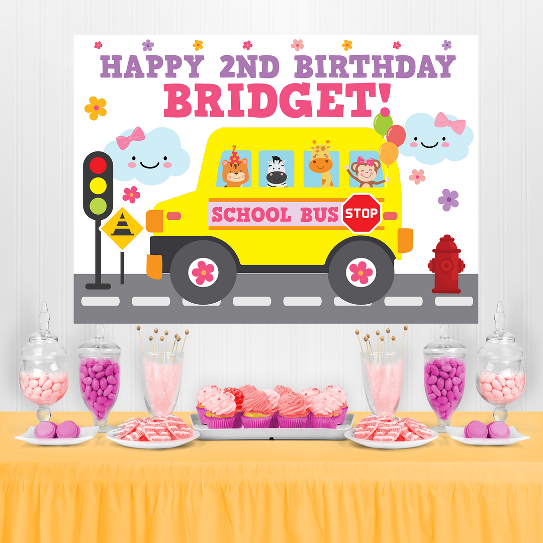 Wheels On The Bus Backdrop Printable