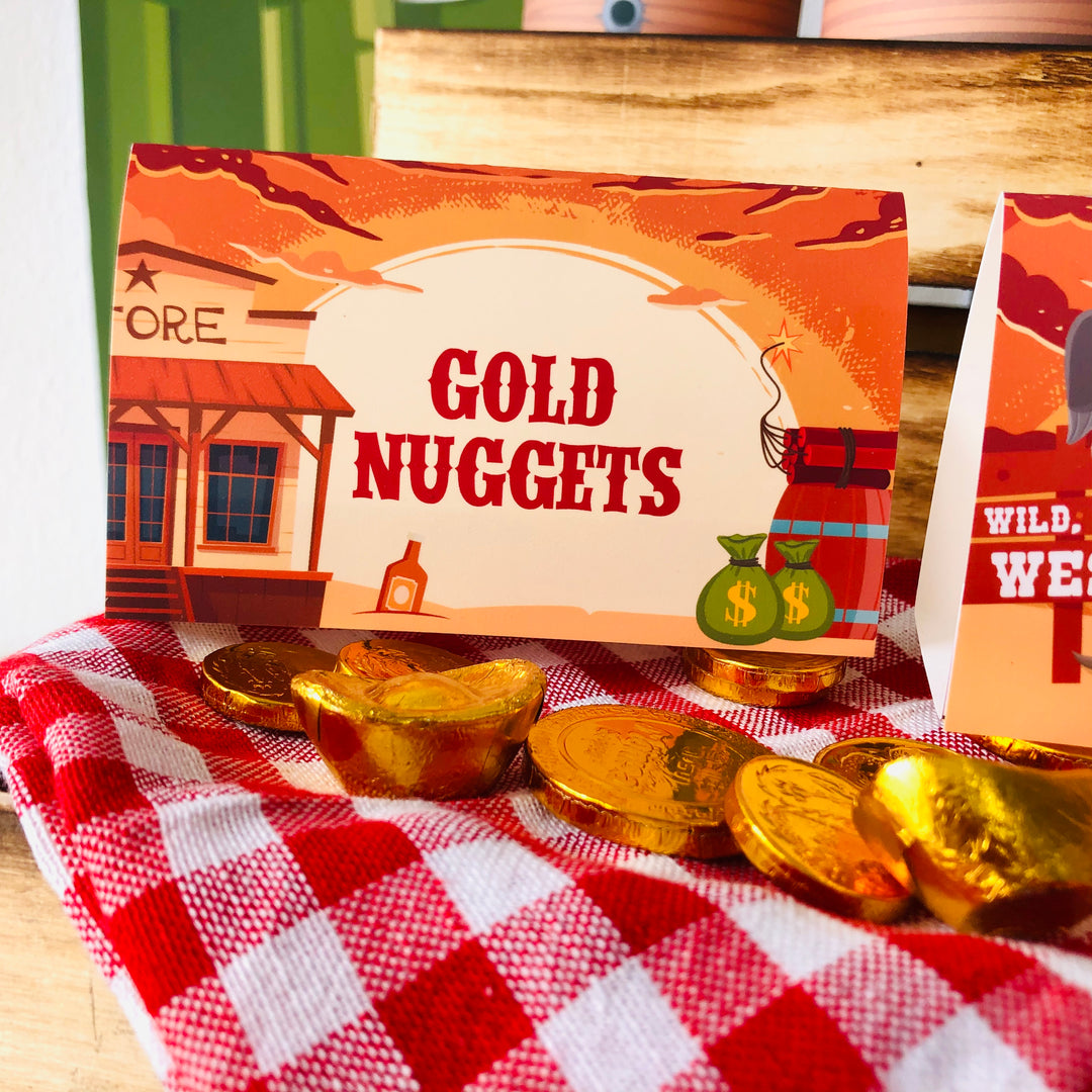 Wild West Cowboy Food Label