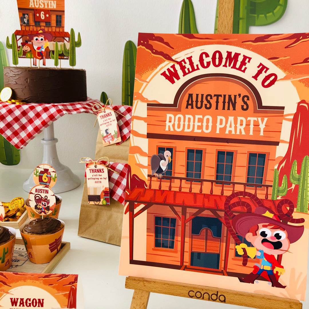 Wild West Cowboy Welcome Sign