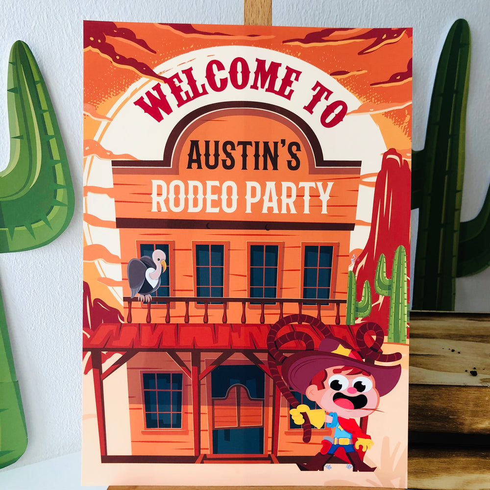 Wild West Cowboy Welcome Sign