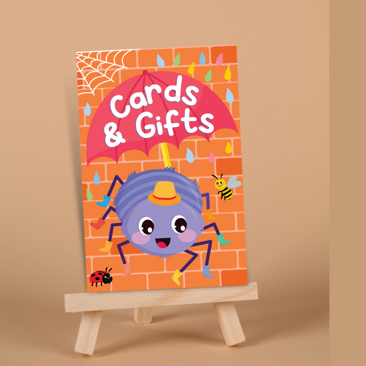 Incy Wincy Spider Cards and Gifts Sign